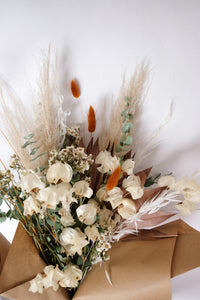 Dried Flower Bouquet With Pampas, Bunny Tails, Oat Grass, Eucalyptus, Bougainvillea and More