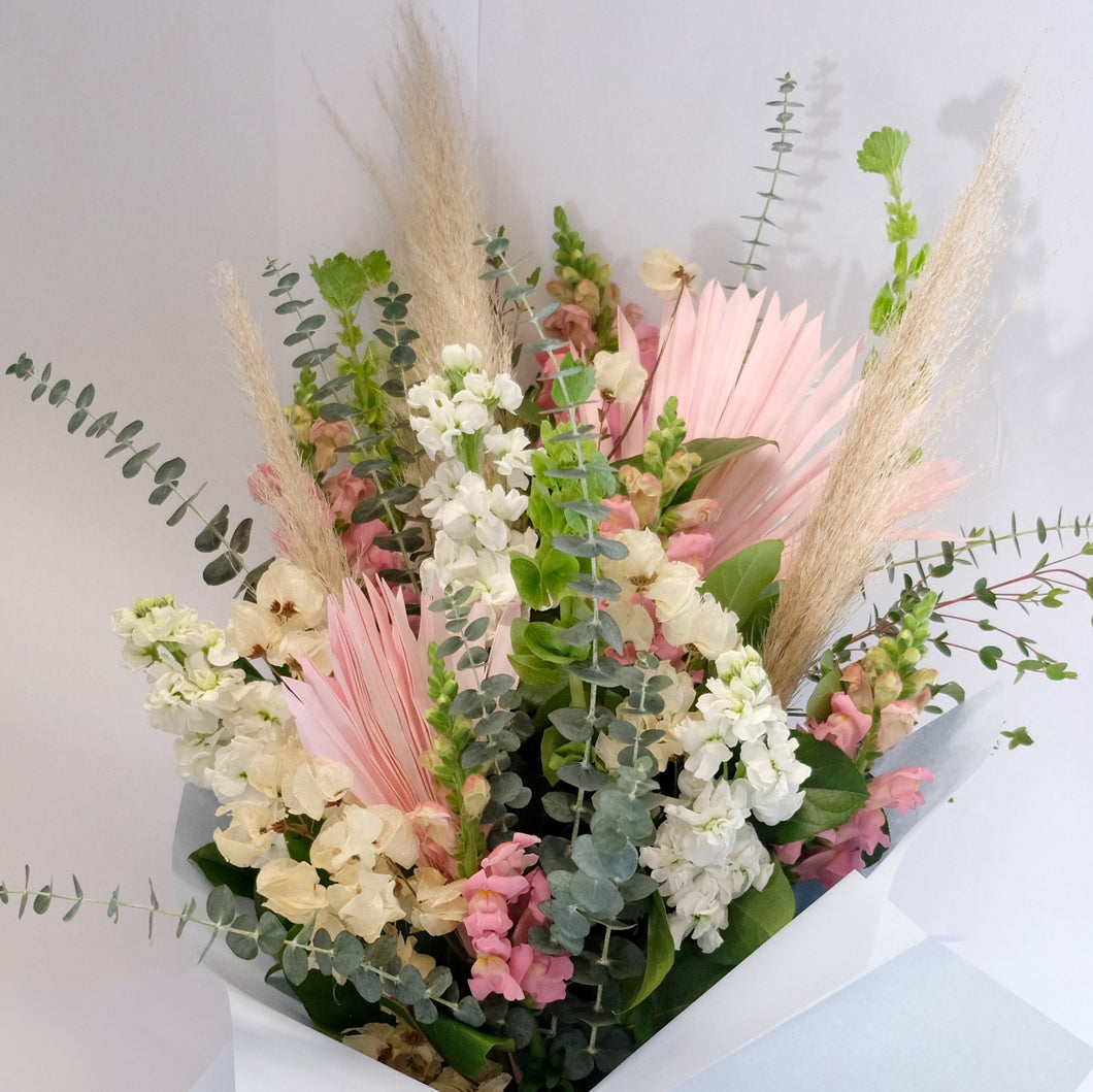 Mixed Fresh and Dried Floral Bouquet