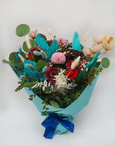 Mixed Fresh and Dried Floral Bouquet