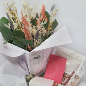 Small Gift Box And Dried Flowers