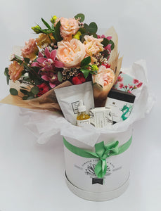 Small Gift Box With Fresh Flowers